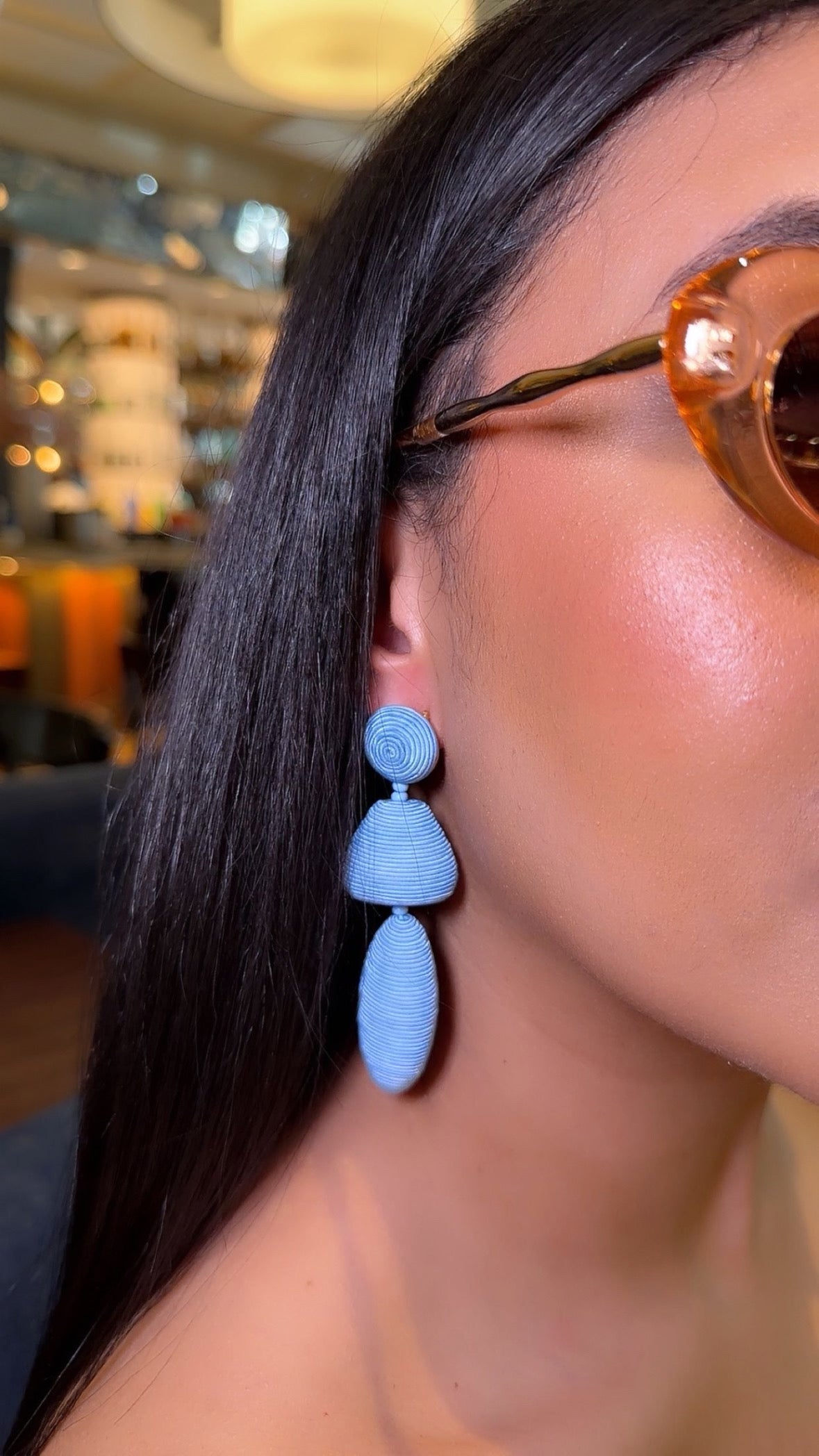 blue earring by anthropologie