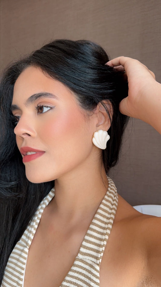 by anthropologie coral earrings